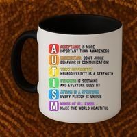 Autism Definitions Chart Special Ed Teacher Neurodiversity Coffee Mug thumb 2