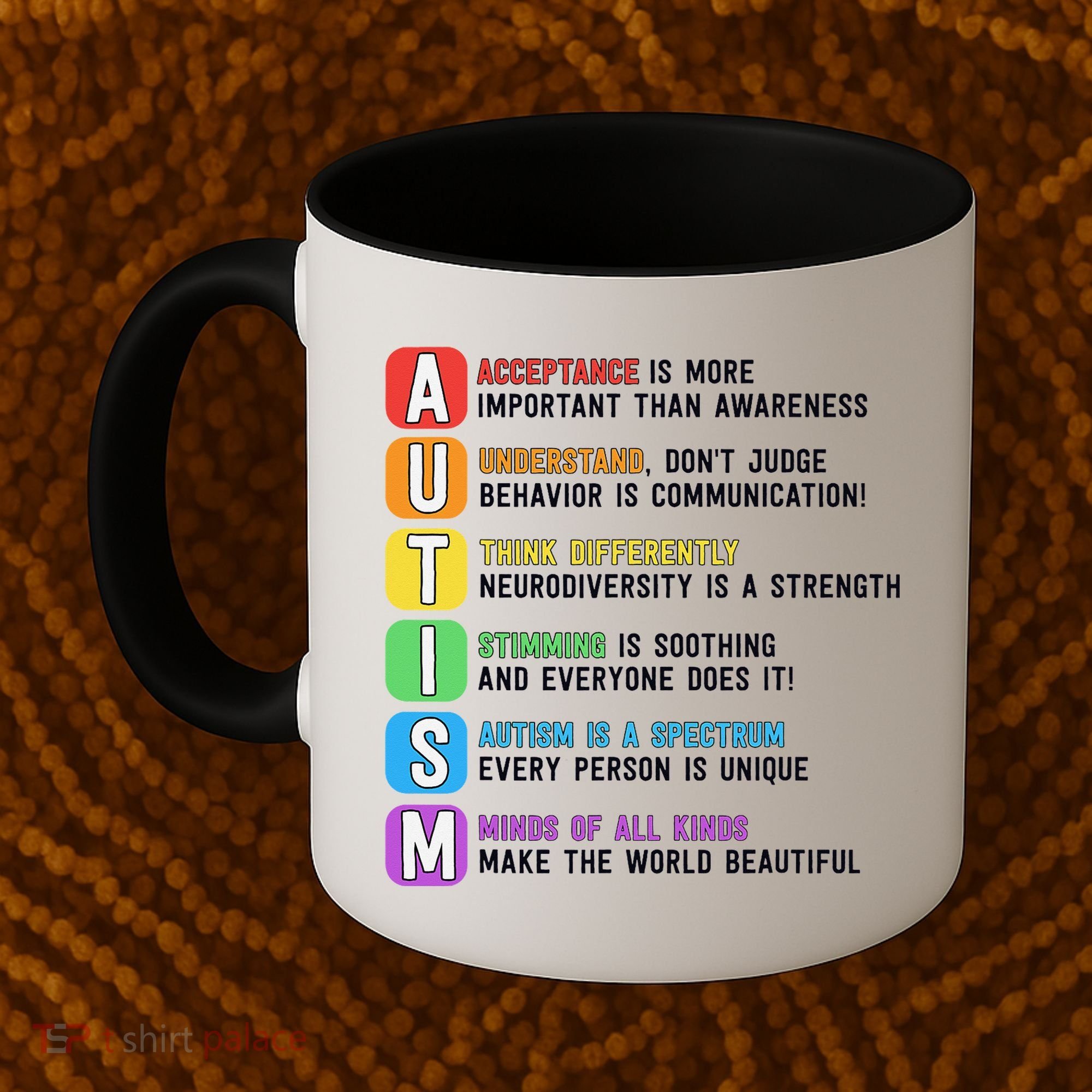Autism Definitions Chart Special Ed Teacher Neurodiversity Coffee Mug