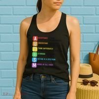 Autism Definitions Chart Special Ed Teacher Neurodiversity Women's Tank Top thumb 2