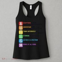 Autism Definitions Chart Special Ed Teacher Neurodiversity Women's Tank Top thumb 3