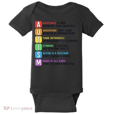 Autism Definitions Chart Special Ed Teacher Neurodiversity Baby Bodysuit