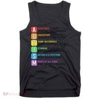 Autism Definitions Chart Special Ed Teacher Neurodiversity Tank Top thumb 0