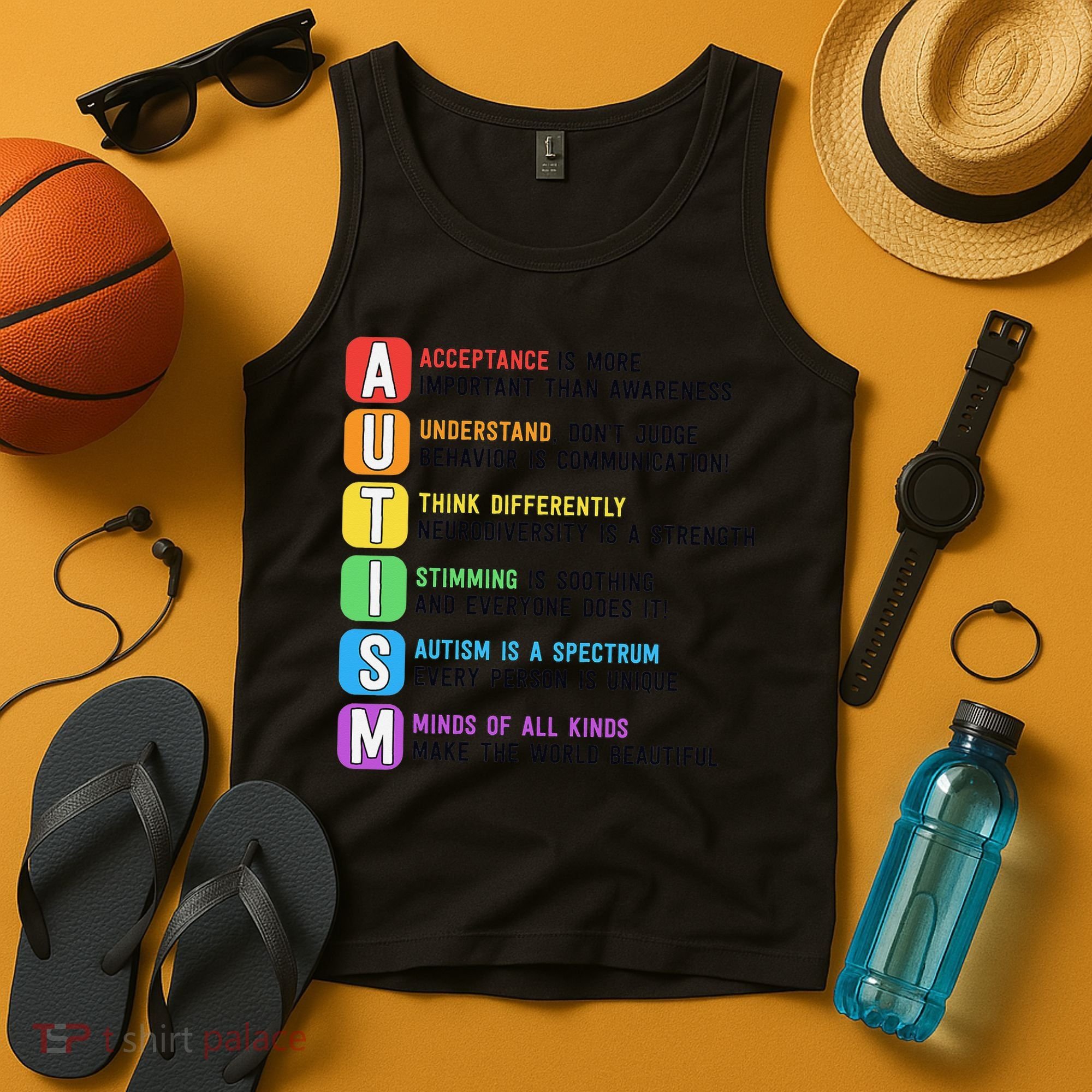 Autism Definitions Chart Special Ed Teacher Neurodiversity Tank Top