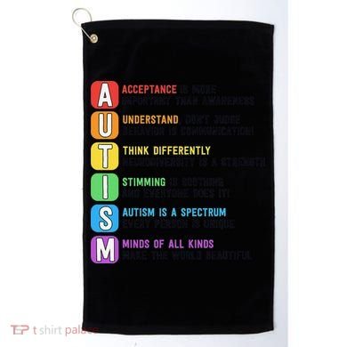 Autism Definitions Chart Special Ed Teacher Neurodiversity Golf Towel