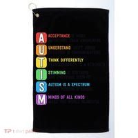 Autism Definitions Chart Special Ed Teacher Neurodiversity Golf Towel thumb 0