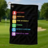 Autism Definitions Chart Special Ed Teacher Neurodiversity Golf Towel thumb 1