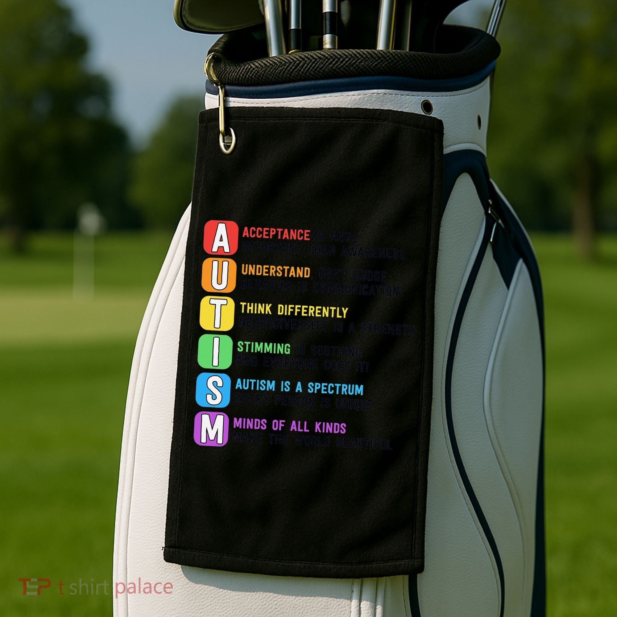 Autism Definitions Chart Special Ed Teacher Neurodiversity Golf Towel