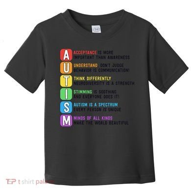 Autism Definitions Chart Special Ed Teacher Neurodiversity Toddler T-Shirt