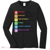 Autism Definitions Chart Special Ed Teacher Neurodiversity Women's Long Sleeve Shirt thumb 0