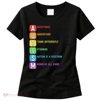 Autism Definitions Chart Special Ed Teacher Neurodiversity Women's T-Shirt thumb 0