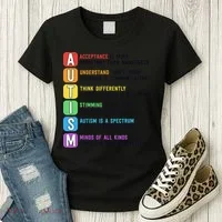 Autism Definitions Chart Special Ed Teacher Neurodiversity Women's T-Shirt thumb 3