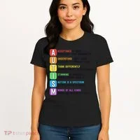 Autism Definitions Chart Special Ed Teacher Neurodiversity Women's T-Shirt thumb 4