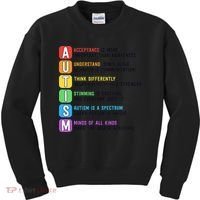 Autism Definitions Chart Special Ed Teacher Neurodiversity Kids Sweatshirt thumb 0