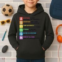 Autism Definitions Chart Special Ed Teacher Neurodiversity Kids Hoodie thumb 2