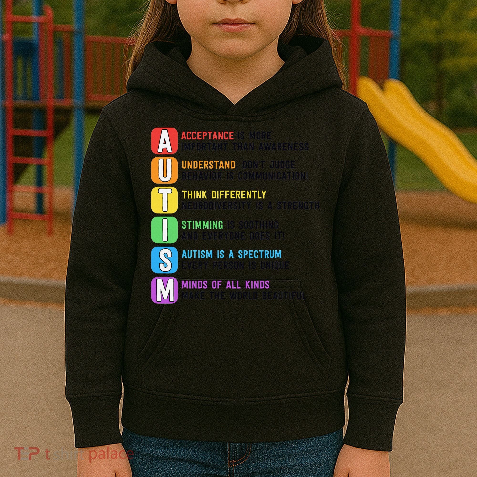 Autism Definitions Chart Special Ed Teacher Neurodiversity Kids Hoodie