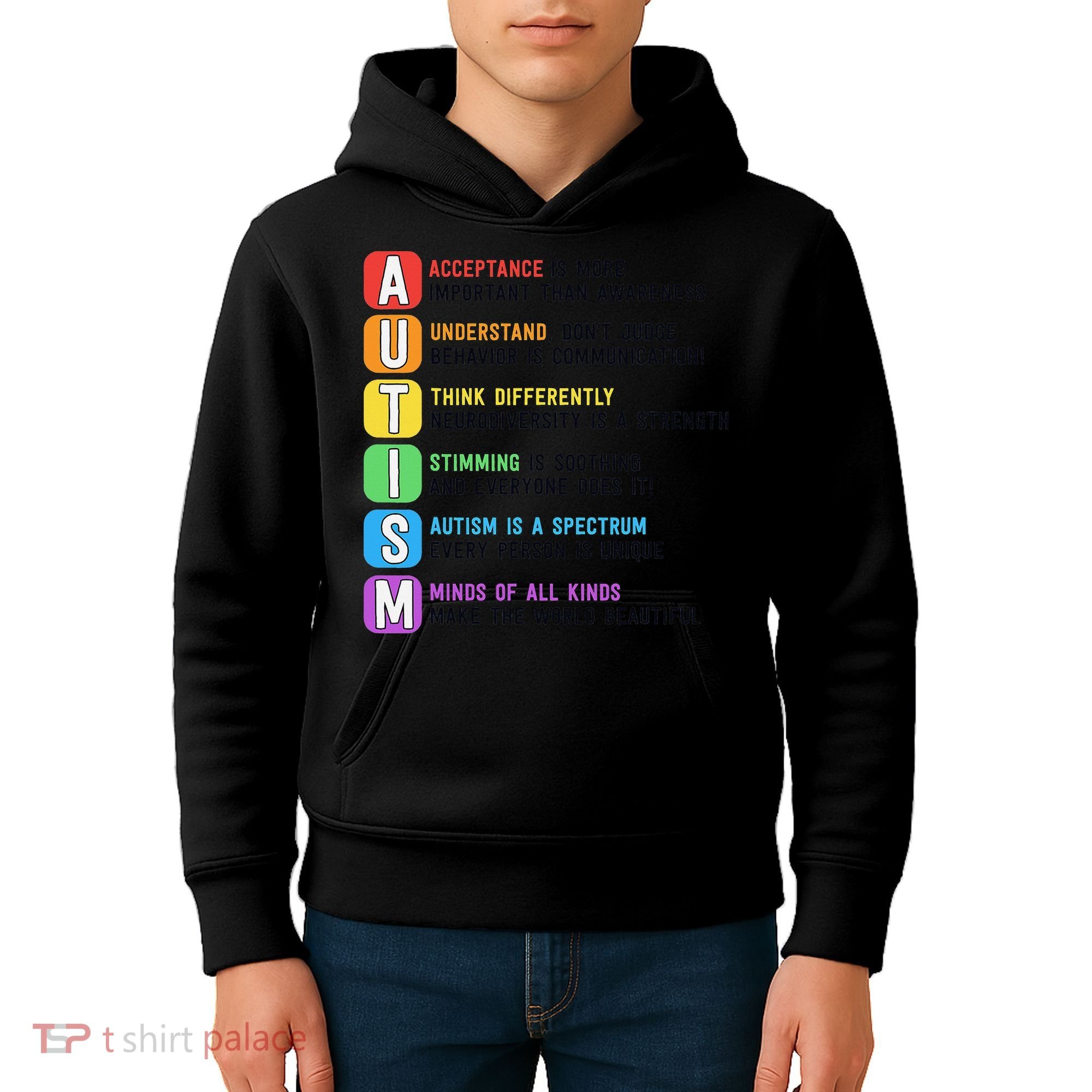 Autism Definitions Chart Special Ed Teacher Neurodiversity Kids Hoodie