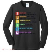 Autism Definitions Chart Special Ed Teacher Neurodiversity Kids Long Sleeve Shirt thumb 0