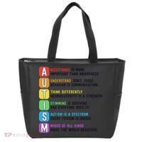 Autism Definitions Chart Special Ed Teacher Neurodiversity Tote Bag thumb 0