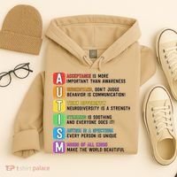 Autism Definitions Chart Special Ed Teacher Neurodiversity Hoodie thumb 4