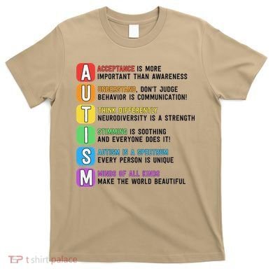 Autism Definitions Chart Special Ed Teacher Neurodiversity T-Shirt