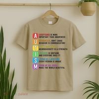 Autism Definitions Chart Special Ed Teacher Neurodiversity T-Shirt thumb 2