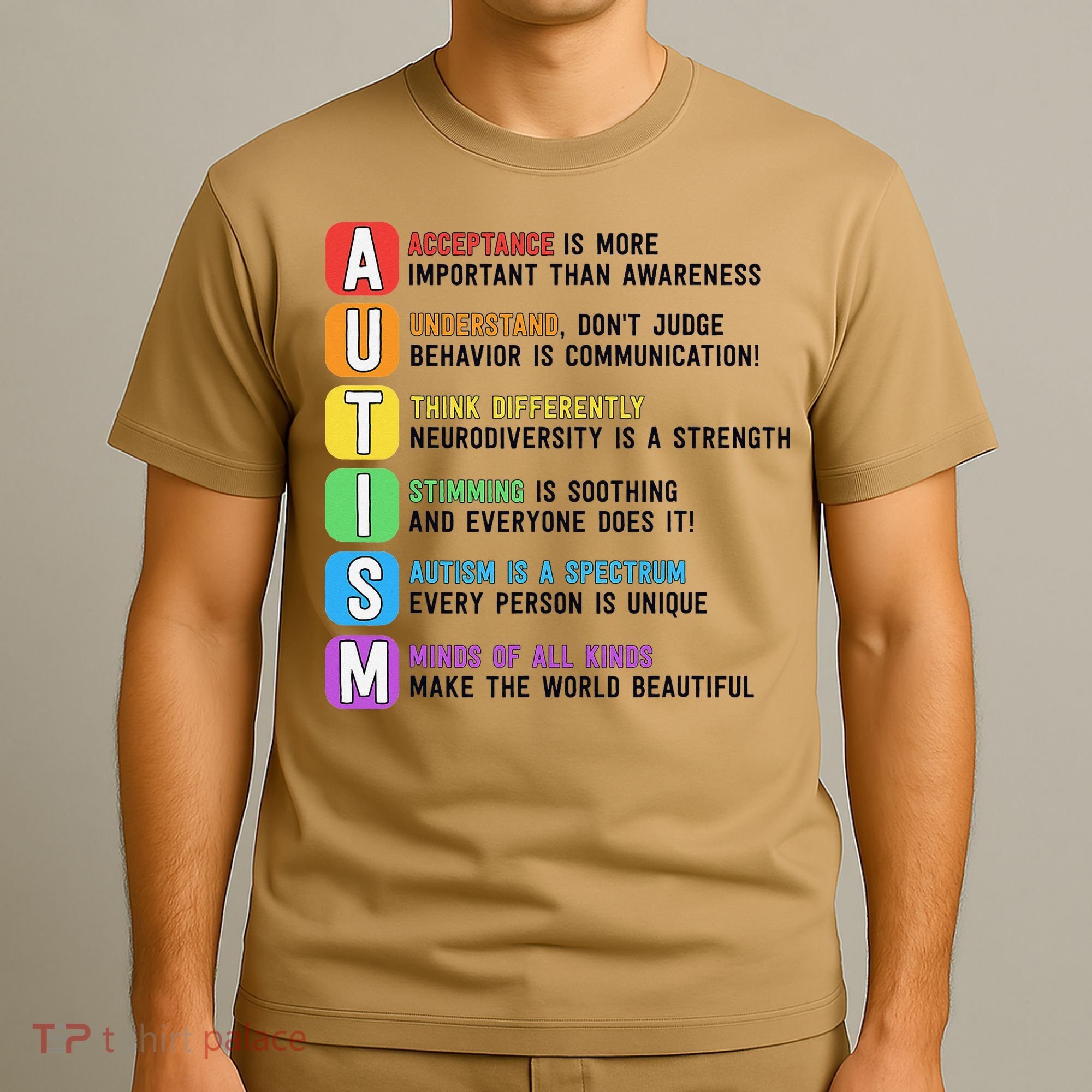 Autism Definitions Chart Special Ed Teacher Neurodiversity T-Shirt