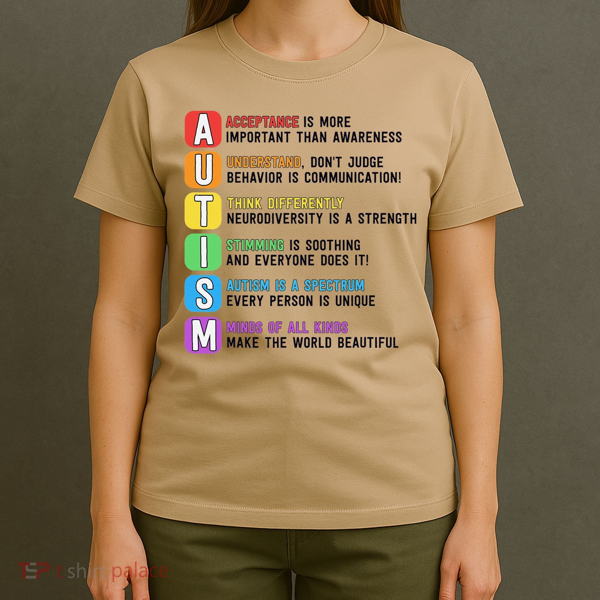Autism Definitions Chart Special Ed Teacher Neurodiversity T-Shirt