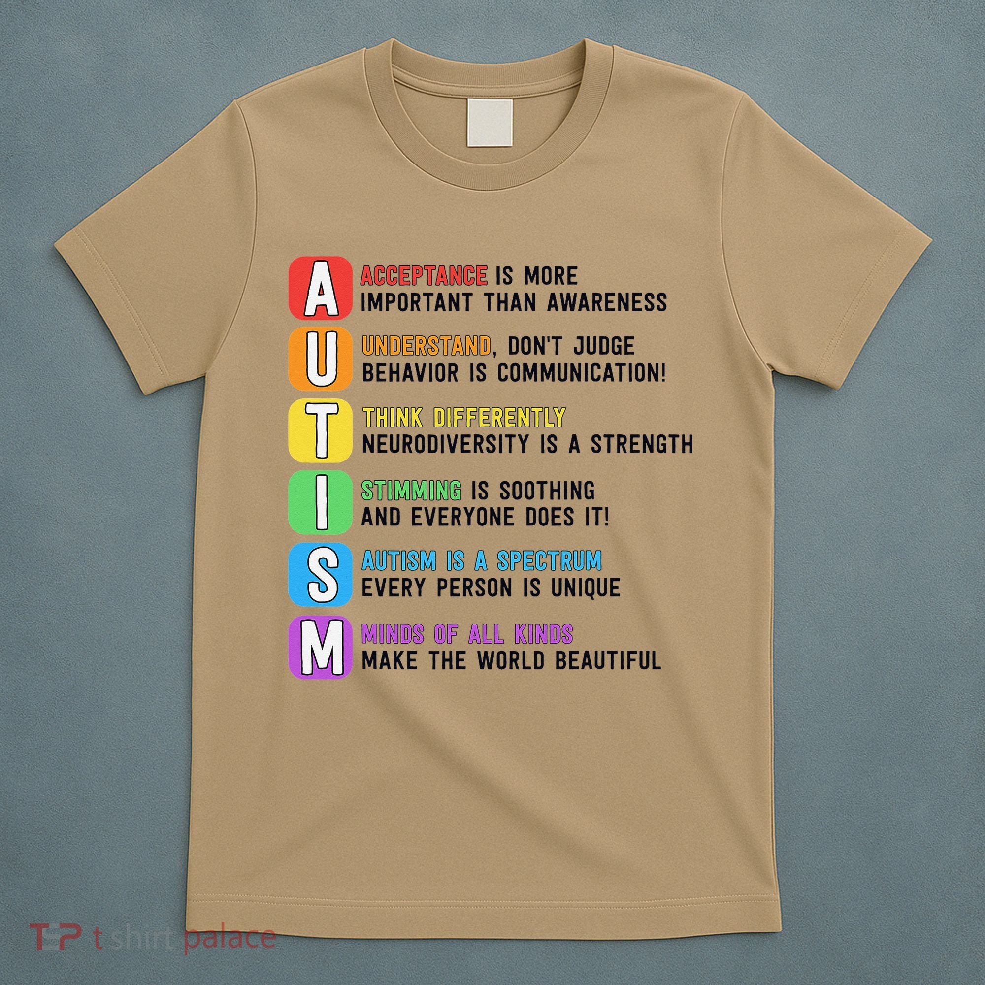 Autism Definitions Chart Special Ed Teacher Neurodiversity T-Shirt