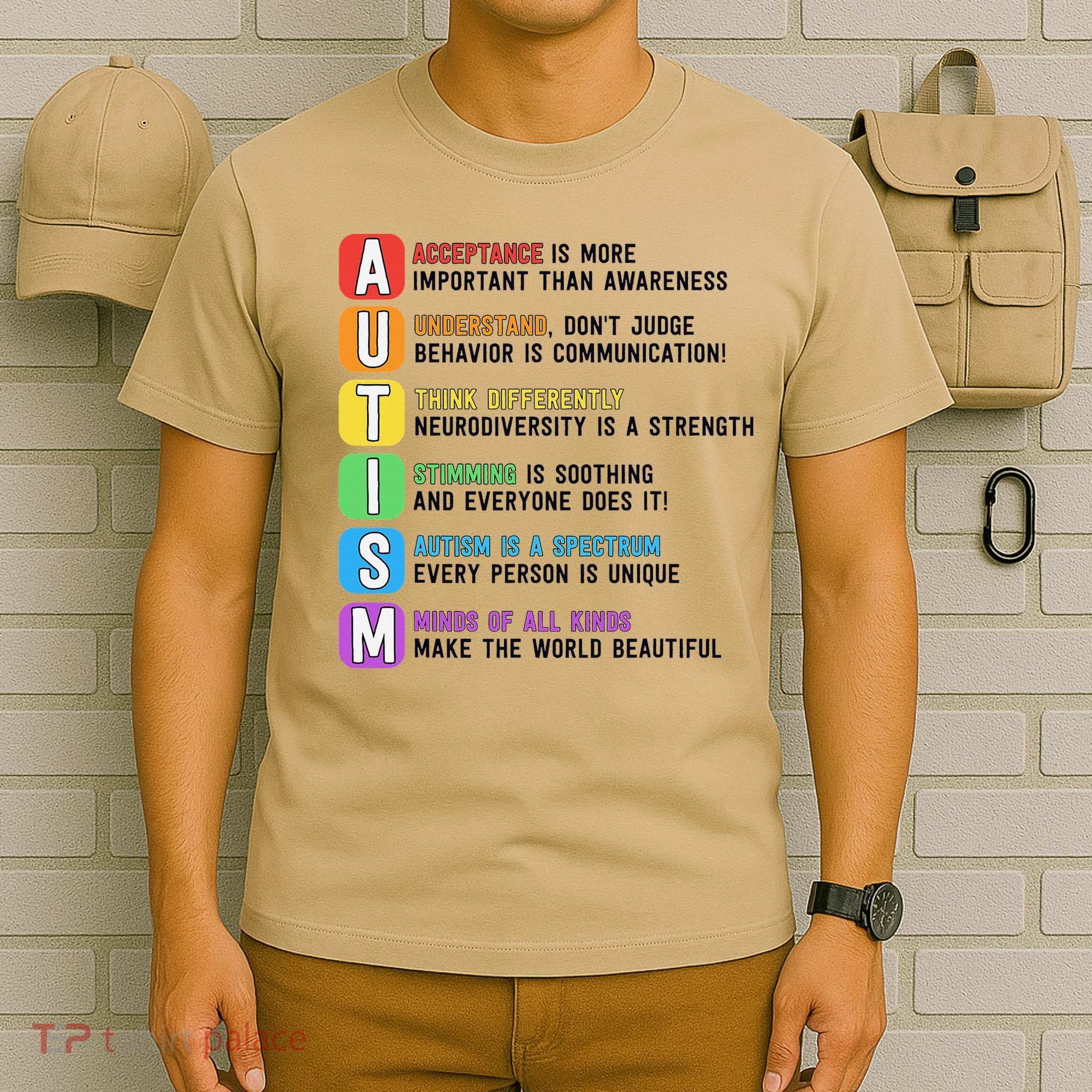 Autism Definitions Chart Special Ed Teacher Neurodiversity T-Shirt