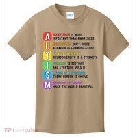 Autism Definitions Chart Special Ed Teacher Neurodiversity Kids T-Shirt thumb 0