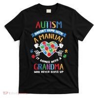 Autism Doesnt Come With A Manual Autism Grandma Vintage T-Shirt thumb 0