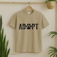 Adopt Dog Cat Pet Rescue Animal Adoption Funny Vintage Retro T-Shirt thumb 2