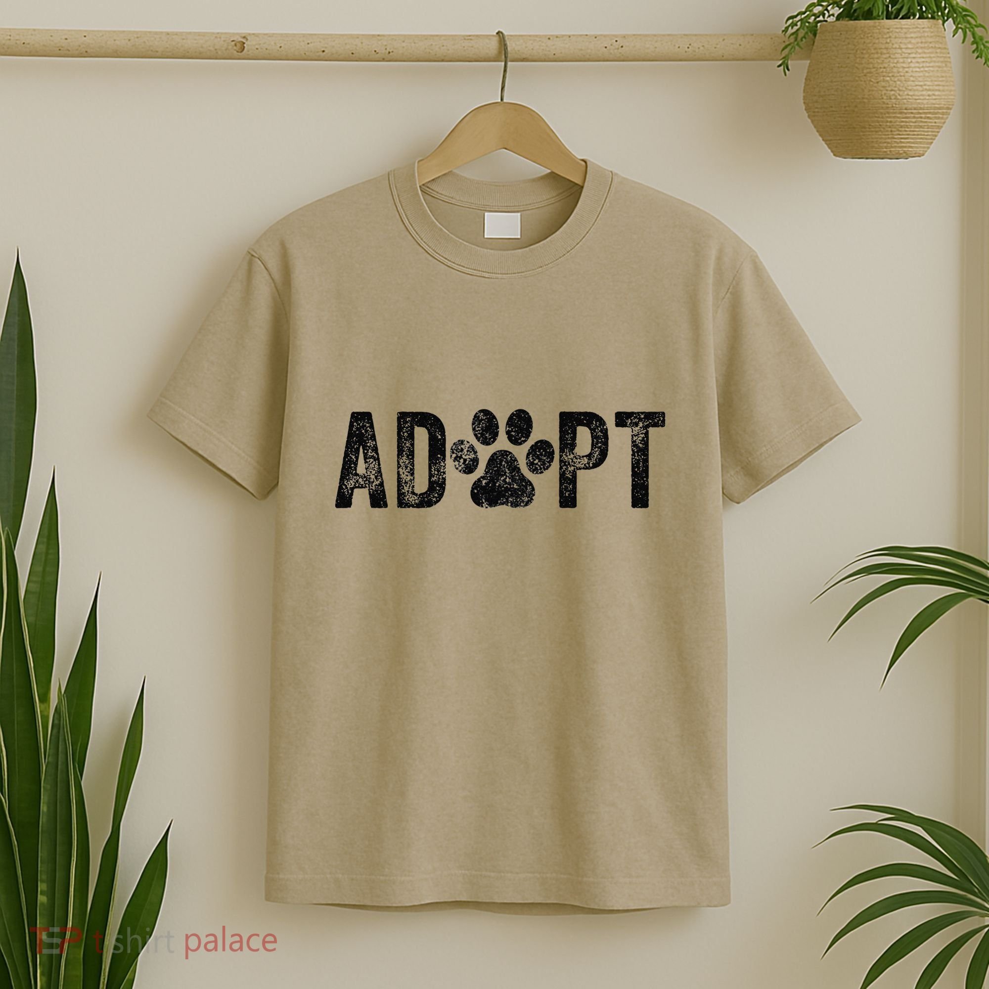 Adopt Dog Cat Pet Rescue Animal Adoption Funny Vintage Retro T-Shirt