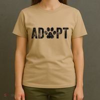 Adopt Dog Cat Pet Rescue Animal Adoption Funny Vintage Retro T-Shirt thumb 4