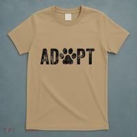 Adopt Dog Cat Pet Rescue Animal Adoption Funny Vintage Retro T-Shirt thumb 5