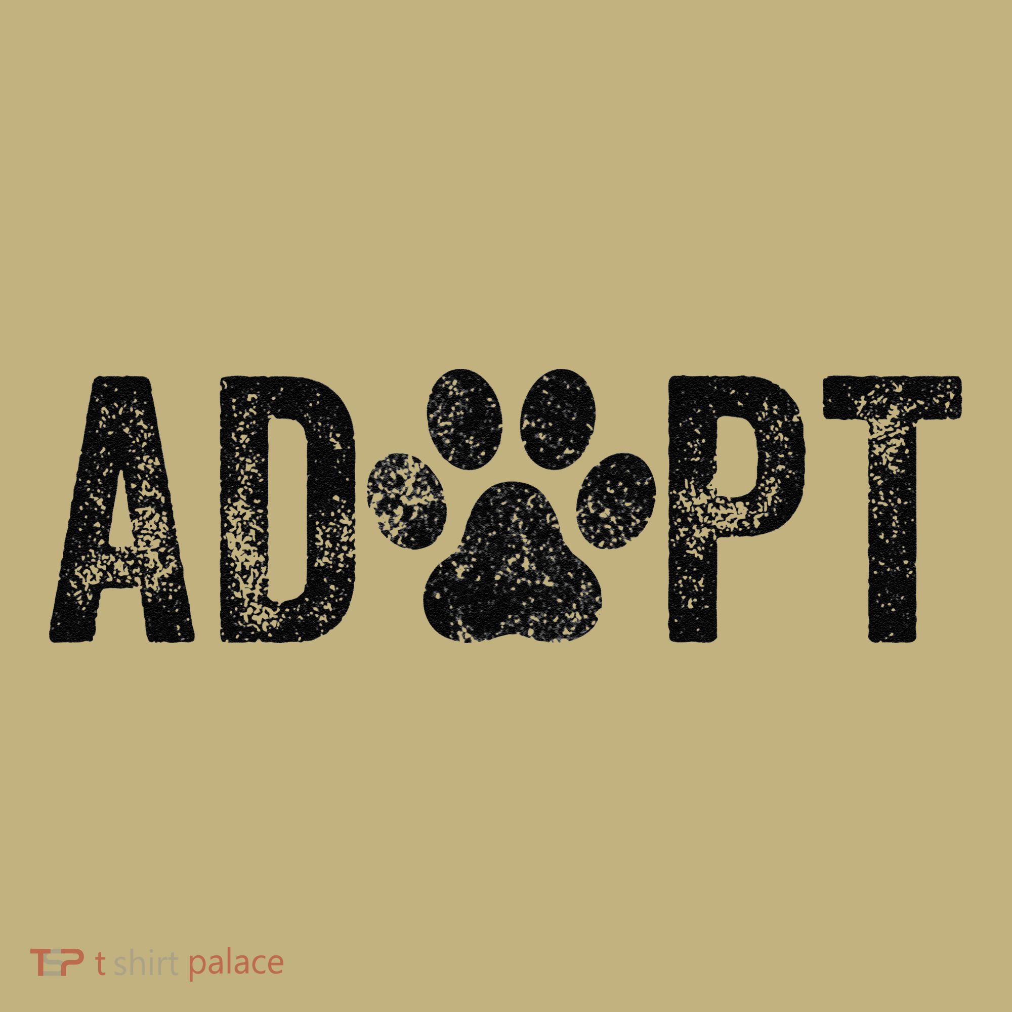 Adopt Dog Cat Pet Rescue Animal Adoption Funny Vintage Retro T-Shirt