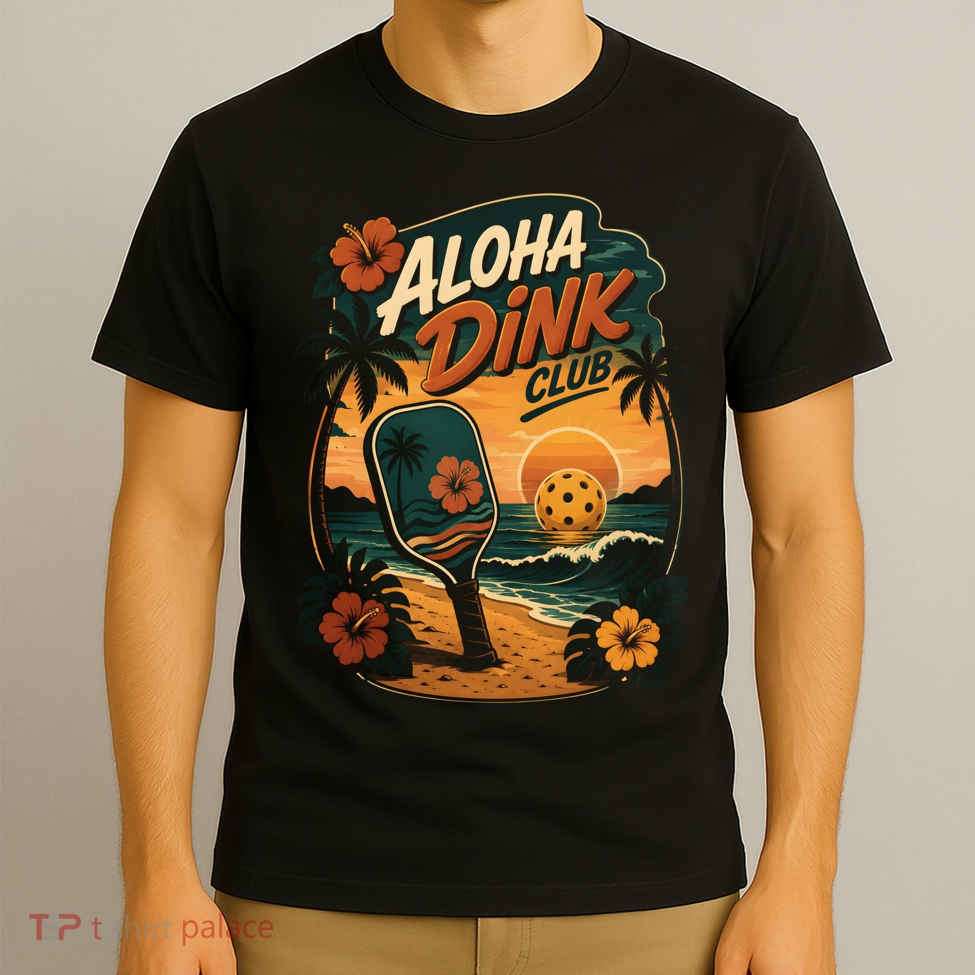 Aloha Dink Club Pickleball Funny T-Shirt