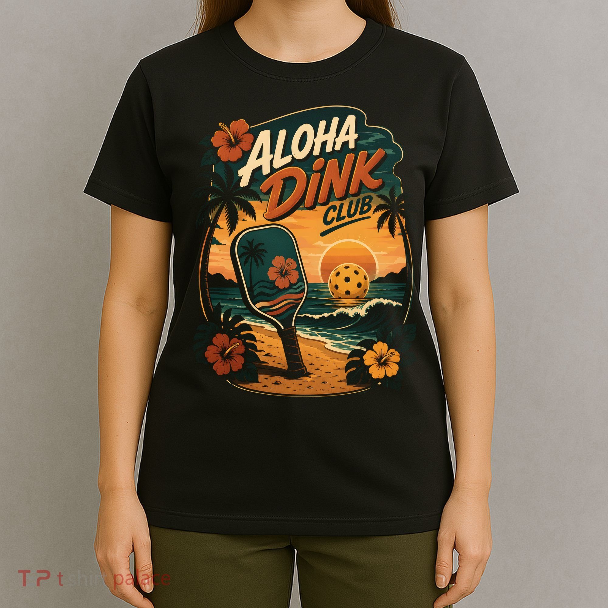 Aloha Dink Club Pickleball Funny T-Shirt