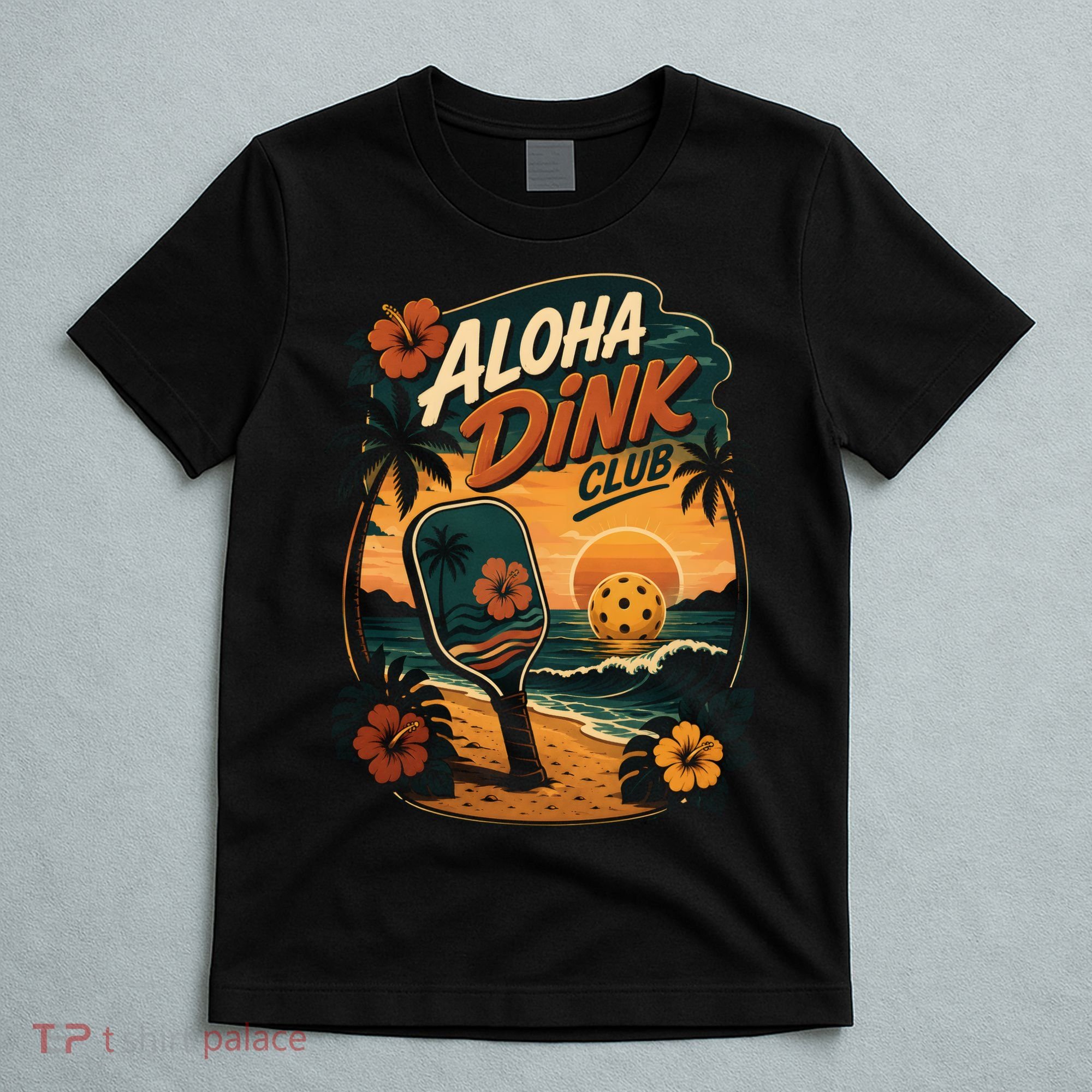 Aloha Dink Club Pickleball Funny T-Shirt