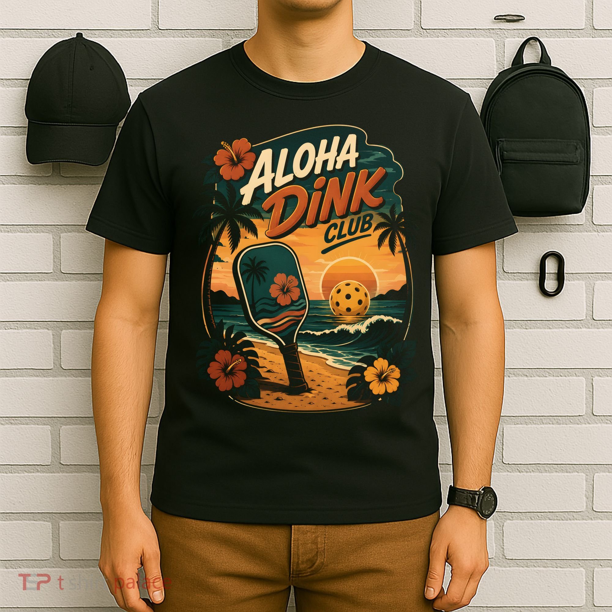 Aloha Dink Club Pickleball Funny T-Shirt