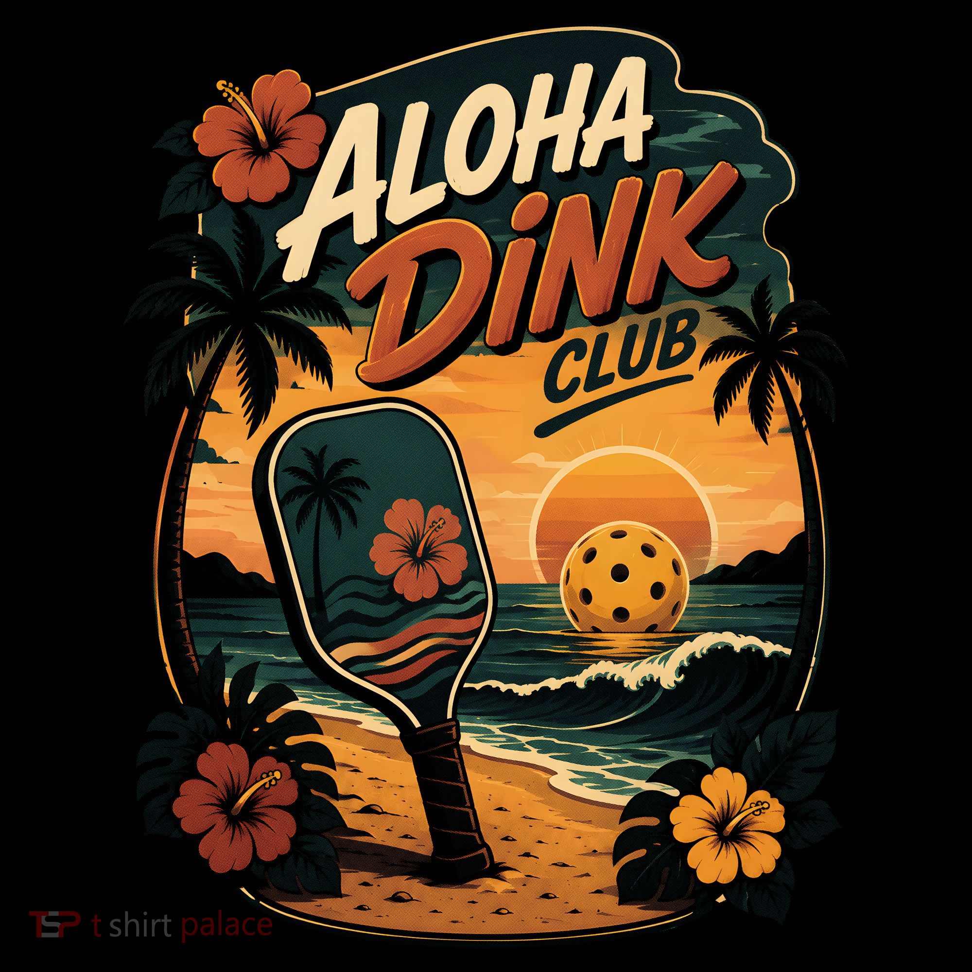 Aloha Dink Club Pickleball Funny Women's Hoodie