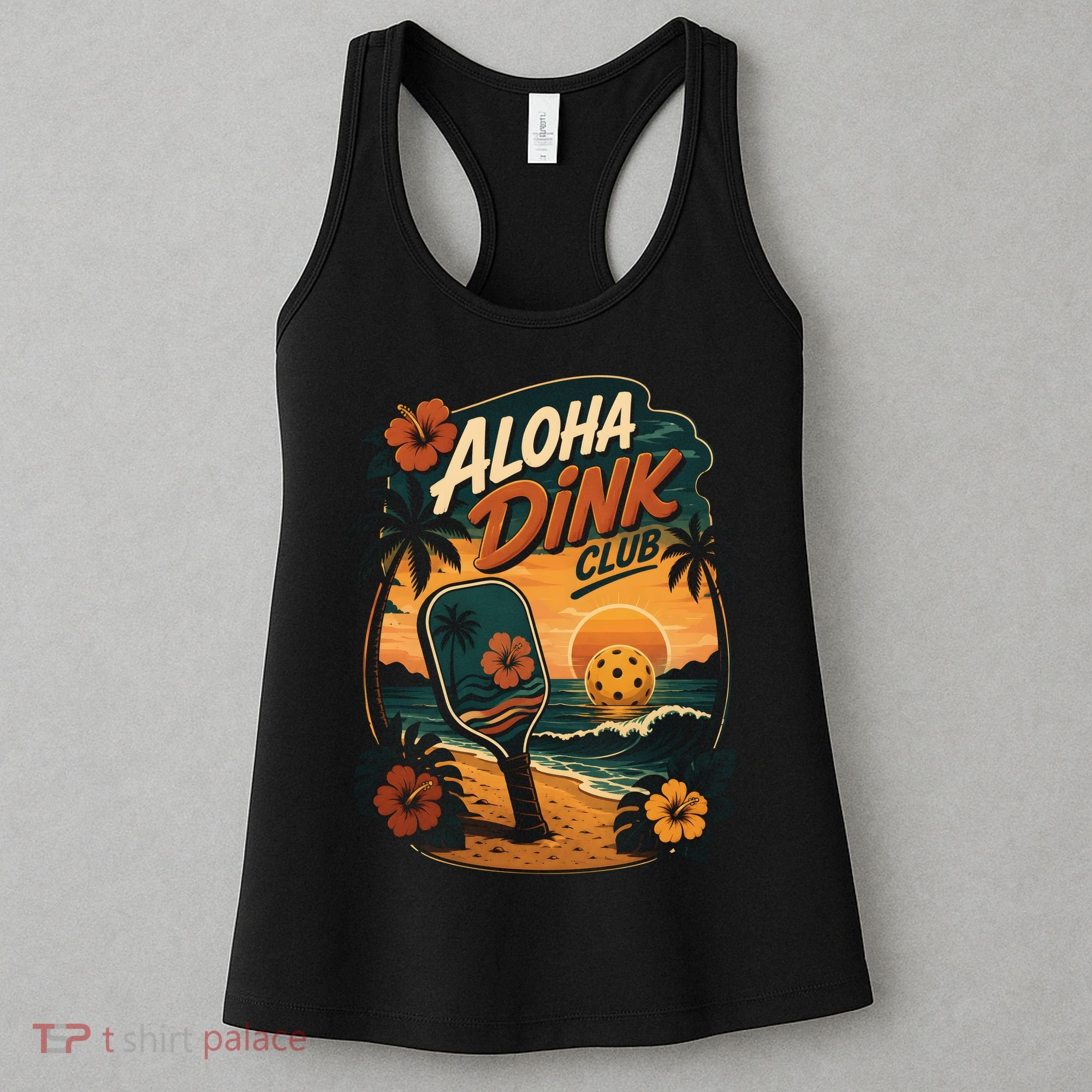 Aloha Dink Club Pickleball Funny Women's Tank Top