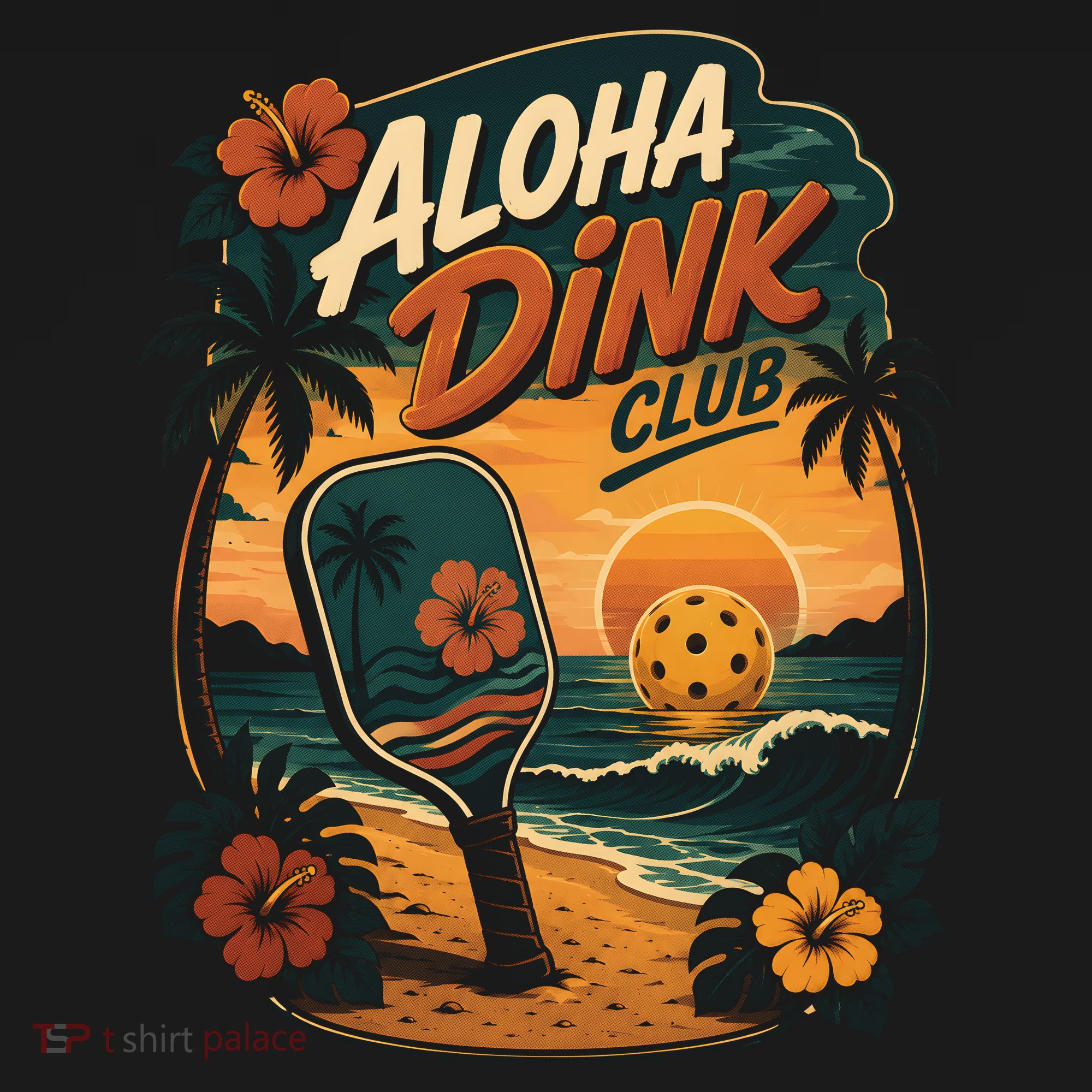 Aloha Dink Club Pickleball Funny Women's Tank Top