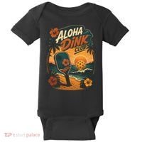Aloha Dink Club Pickleball Funny Baby Bodysuit thumb 0