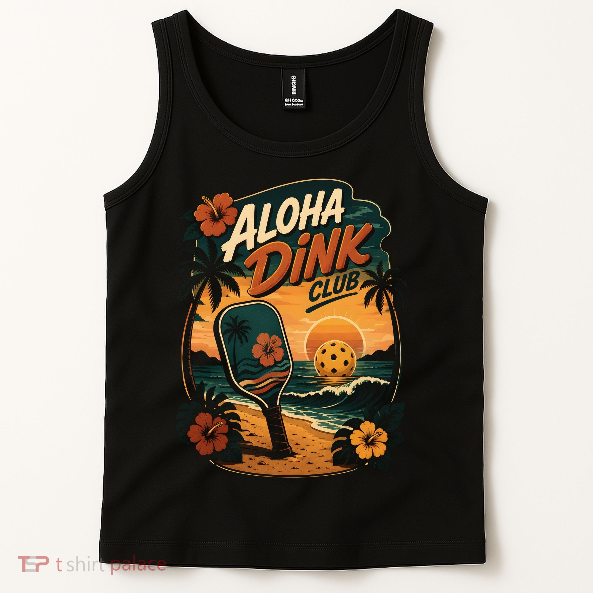 Aloha Dink Club Pickleball Funny Tank Top