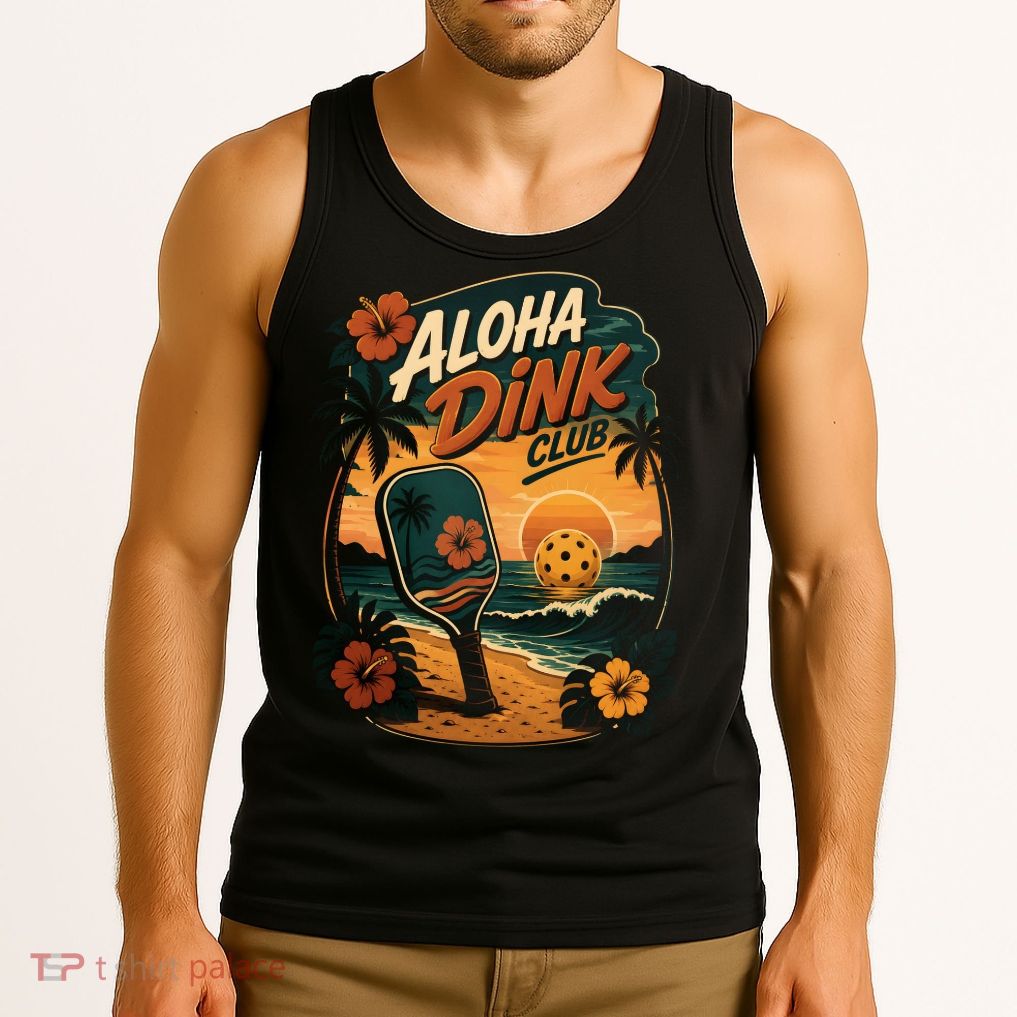 Aloha Dink Club Pickleball Funny Tank Top