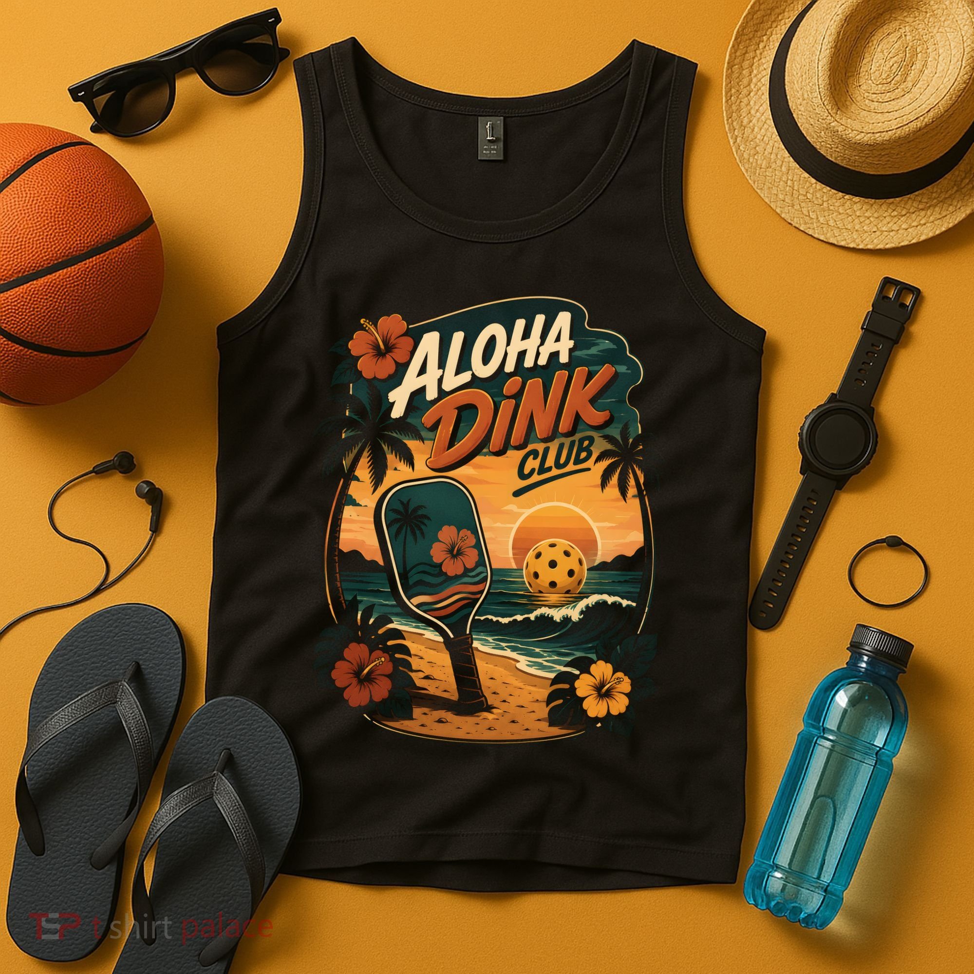 Aloha Dink Club Pickleball Funny Tank Top