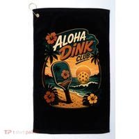 Aloha Dink Club Pickleball Funny Golf Towel thumb 0