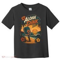 Aloha Dink Club Pickleball Funny Toddler T-Shirt thumb 0