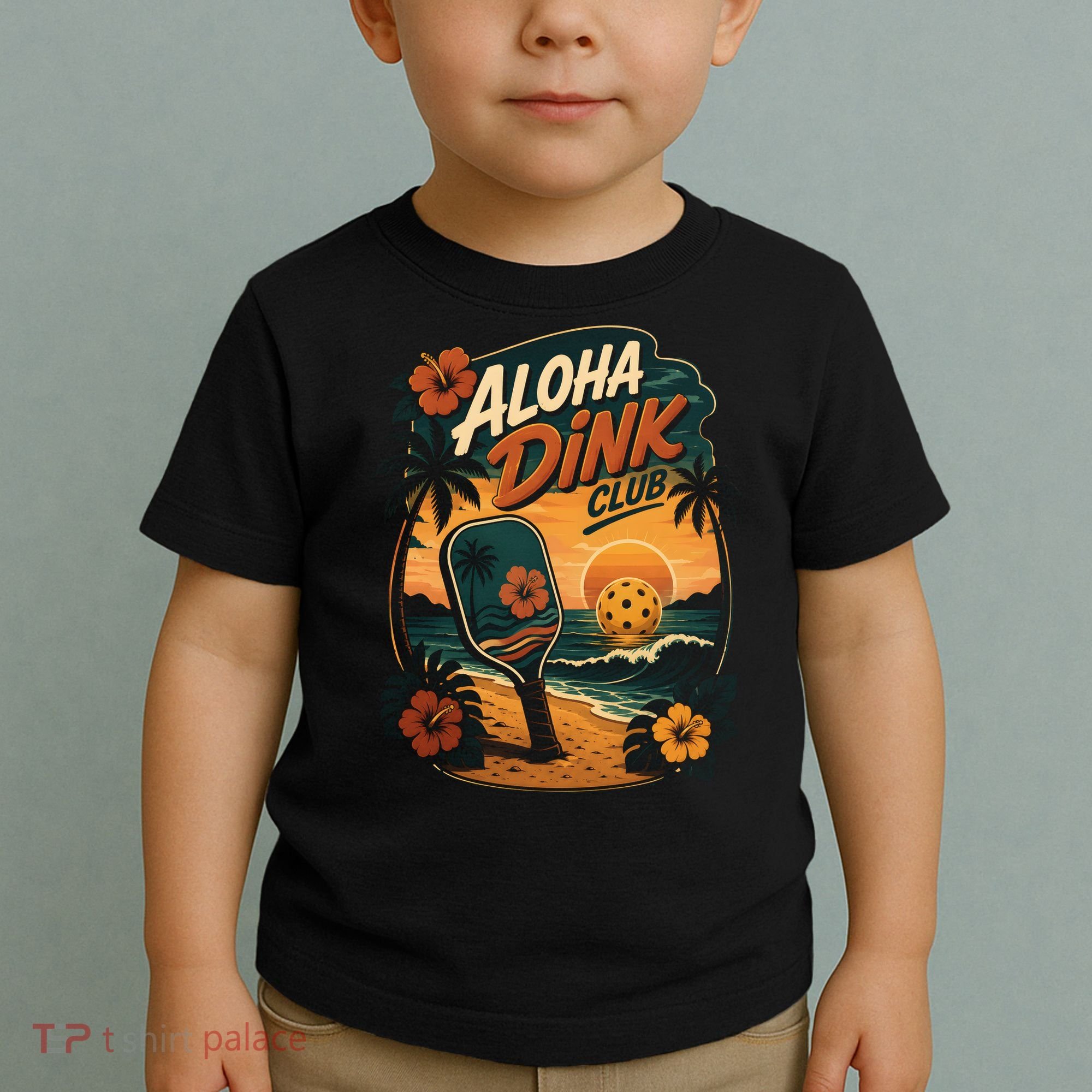 Aloha Dink Club Pickleball Funny Toddler T-Shirt
